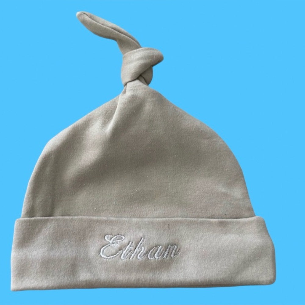 NWOT Personalized Ethan Newborn Baby Hat Custom Beanie Infant Cap